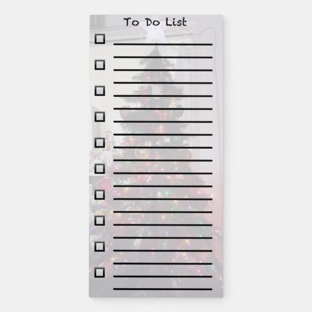 To Do List Christmas Magnetic Notepad (Front)