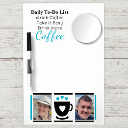 To-Do List coffee lovers 2 photo black blue Dry Erase Board With Mirror