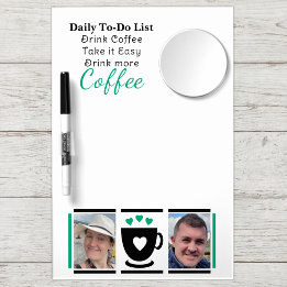To-Do List coffee lovers 2 photo black green Dry Erase Board With Mirror