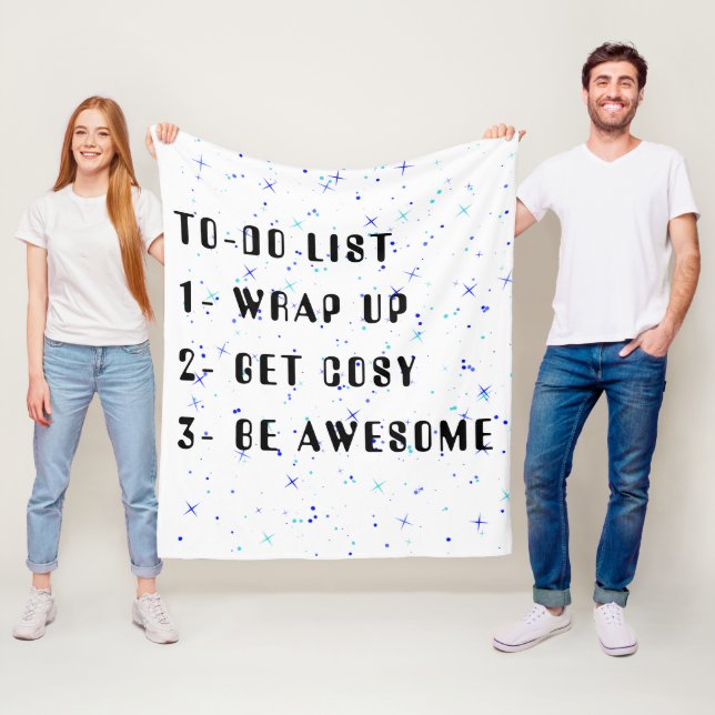 "To-Do List " Cool Motivational Fleece Blanket (In Situ)