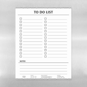 To Do List Daily Planner Checklist Business Logo Magnetic Dry Erase Sheet