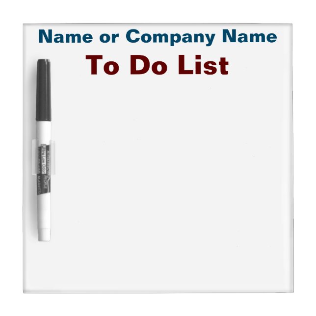 To Do List Dry Board (Front)