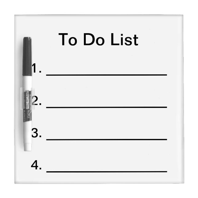 To Do List Dry Erase Board (Front)