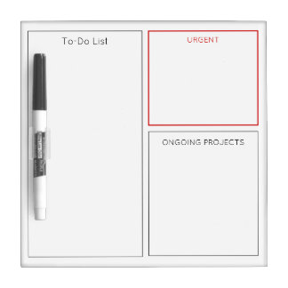 To-Do List Dry Erase White Board & Custom Sections