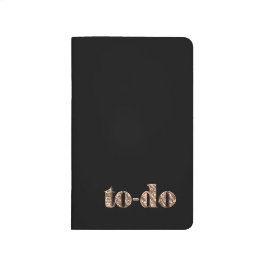 To-do List Elegant Typography Black and Gold Journal | Zazzle.com