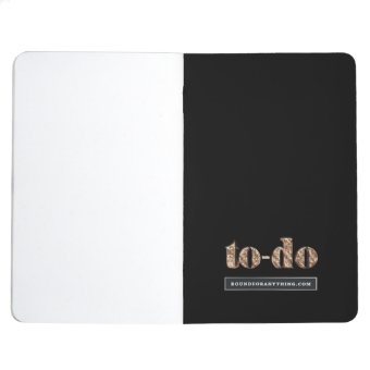 To-do List Elegant Typography Black and Gold Journal | Zazzle