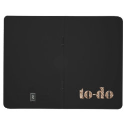 To-do List Elegant Typography Black and Gold Journal | Zazzle