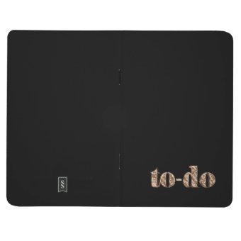To-do List Elegant Typography Black and Gold Journal | Zazzle