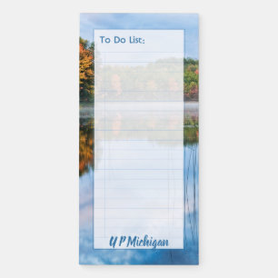To Do List - Fall Foliage Lake U P Michigan Photo Magnetic Notepad