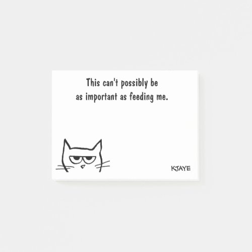 To Do List _ Feed Angry Cat First _ Funny Post_Its Post_it Notes