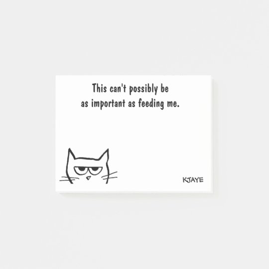 To Do List - Feed Angry Cat First - Funny Post-Its Post-it Notes | Zazzle