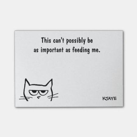 To Do List - Feed Angry Cat First - Funny Post-its Post-it Notes