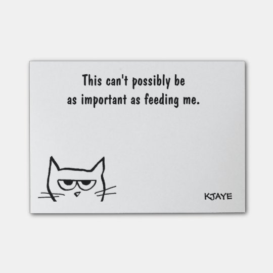 To Do List - Feed Angry Cat First - Funny Post-Its Post-it® Notes | Zazzle