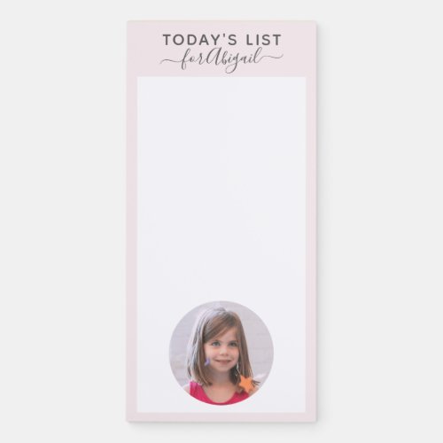 To Do list for kids personalized photo template Magnetic Notepad