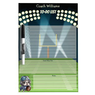 To-Do List French bulldog Teacher, Coach, Student Dry Erase Board