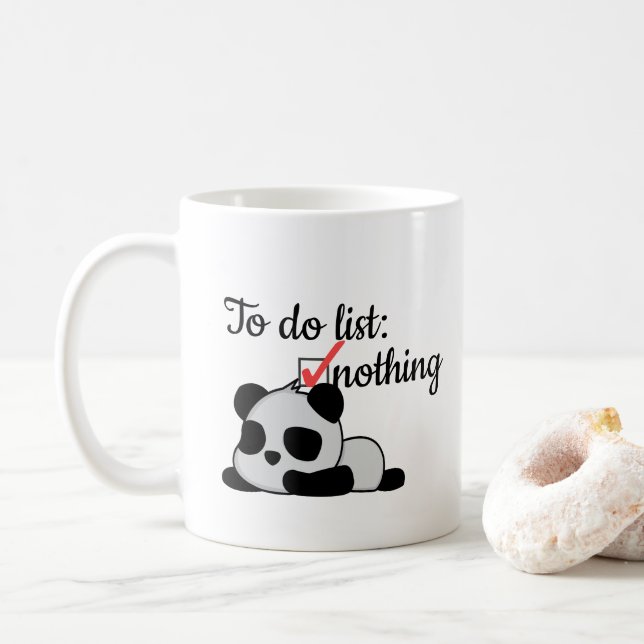 To do list Funny mug Panda Gift (With Donut)