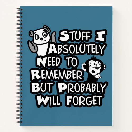 To Do List Funny Quote for Forgetful People Gift Notebook