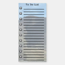 To Do List Green Rolling Hills Magnetic Notepad