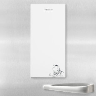 To Do List, Grocery List, Bird, Magnetic Notepad