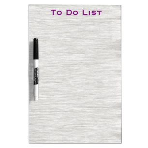 To do List Grocery Minimal White Bamboo Dry-Erase Board