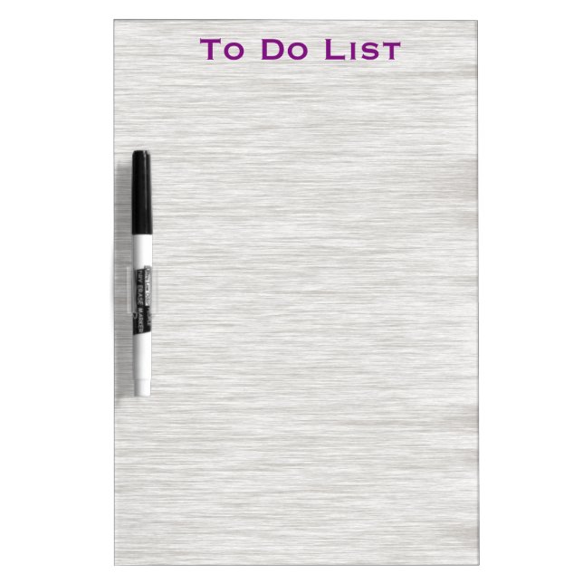 To do List Grocery Minimal White Bamboo Dry-Erase Board (Front)