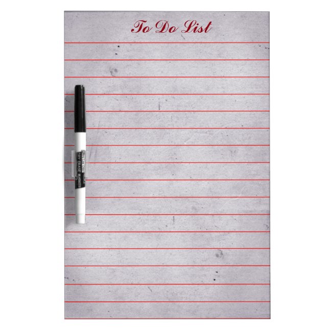 To do List Grocery Stripes Lines Whiteboard (Front)