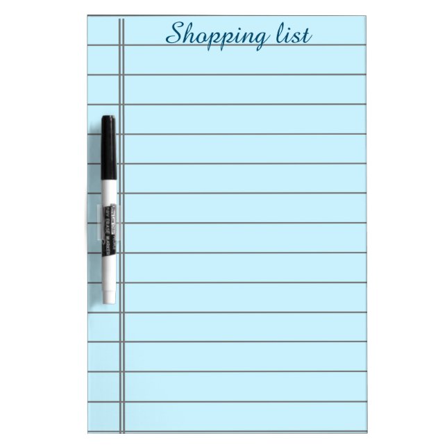 To do List Grocery Stripes Lines Whiteboard (Front)