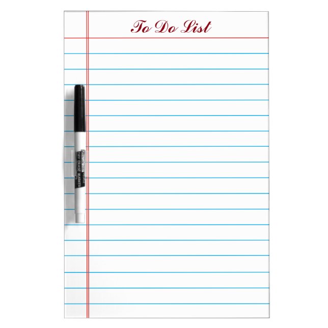 To do List Grocery Stripes Lines Whiteboard (Front)