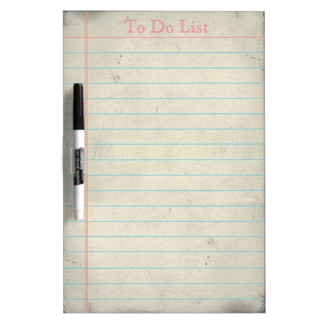 To do List Grocery Stripes Lines Whiteboard (Front)
