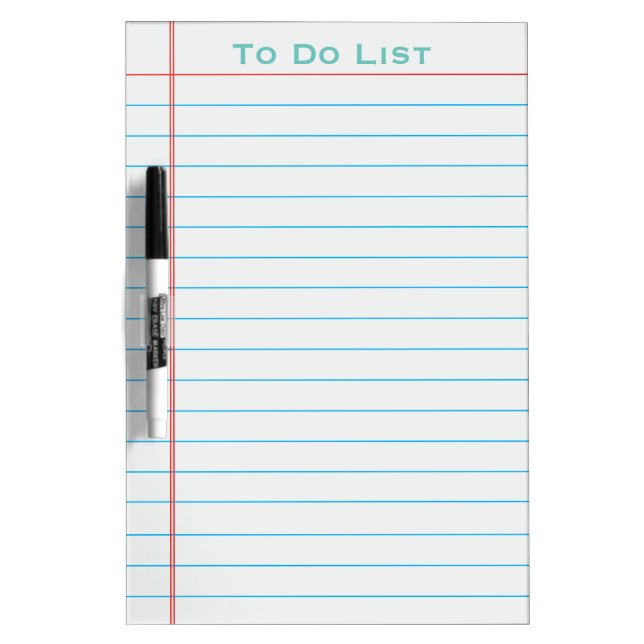 To do List Grocery Stripes Lines Whiteboard (Front)