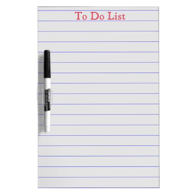 To do List Grocery Stripes Lines Whiteboard (Front)