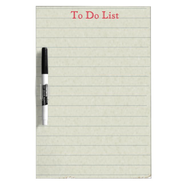 To do List Grocery Stripes Lines Whiteboard (Front)