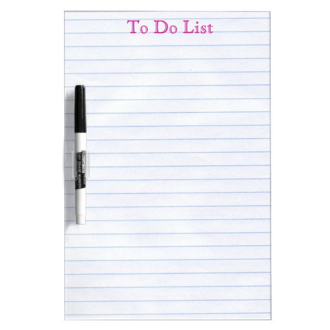 To do List Grocery Stripes Lines Whiteboard (Front)