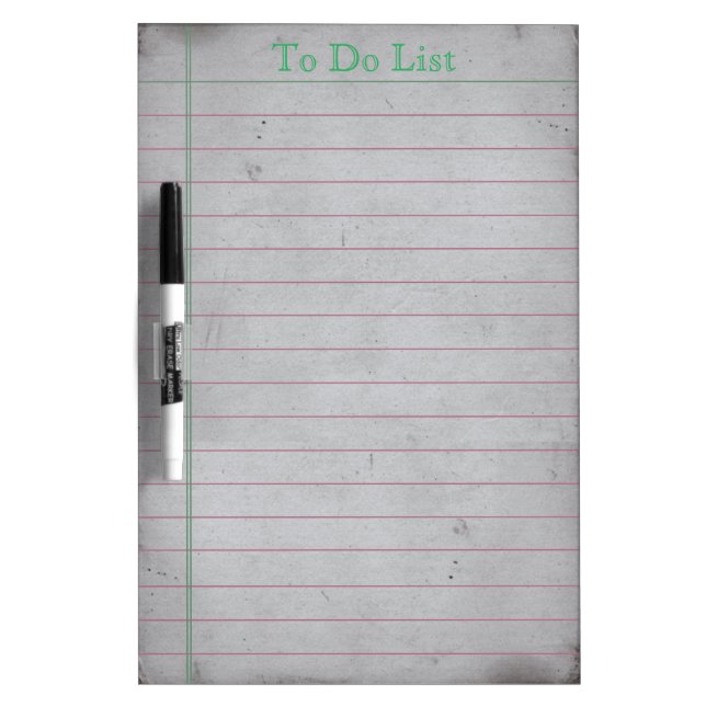 To do List Grocery Stripes Lines Whiteboard (Front)