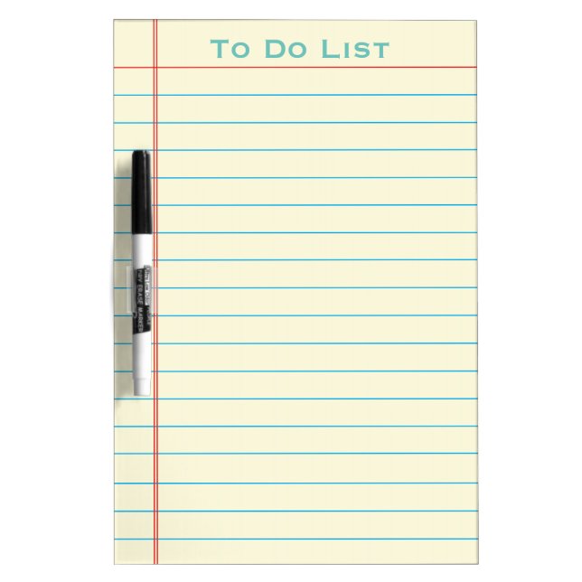 To do List Grocery Stripes Lines Whiteboard (Front)