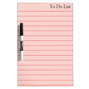 To do List Grocery Stripes Red Lines Whiteboard