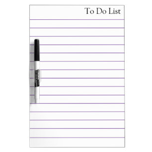 To do List Grocery Stripes Violet Whiteboard