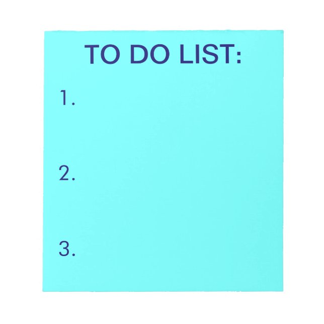 TO DO LIST (Light Blue) Notepads (Front)