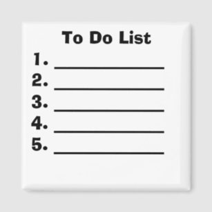 To Do List Refrigerator Magnets | Zazzle