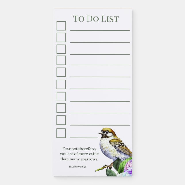 To Do List Magnetic Notepad (Front)