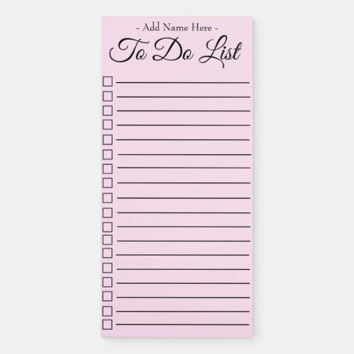 To Do List Magnetic Notepad