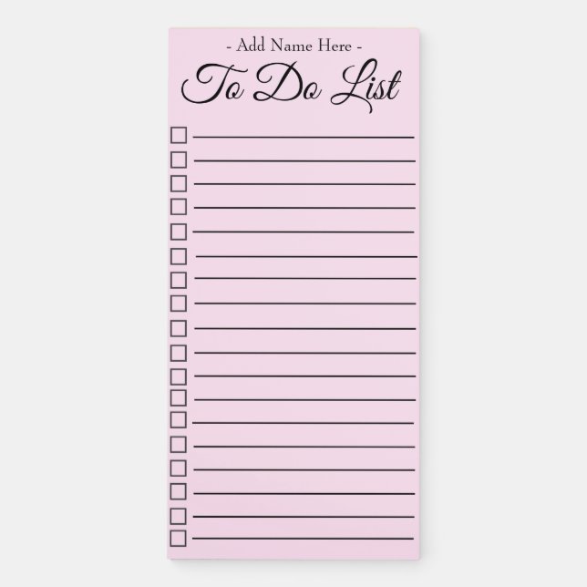 To Do List Magnetic Notepad (Front)