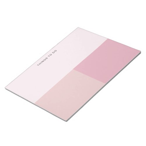 To Do List Making Pink Colorblock Tear Away Notepad