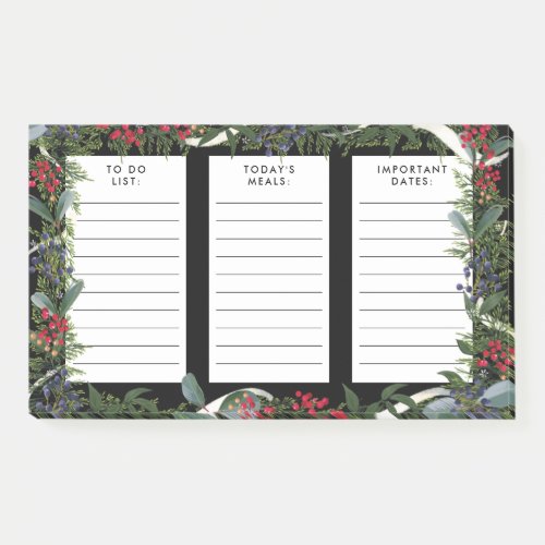 to do list meal plan important dates christmas post_it notes