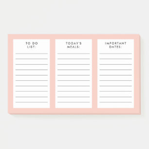 to do list meal plan important dates custom colors post-it notes