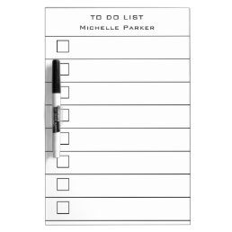 TO DO LIST Minimalist Modern Lined Check Boxes Dry Erase Board