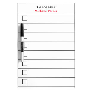 TO DO LIST Minimalist Modern Lined Check Boxes Dry Erase Board