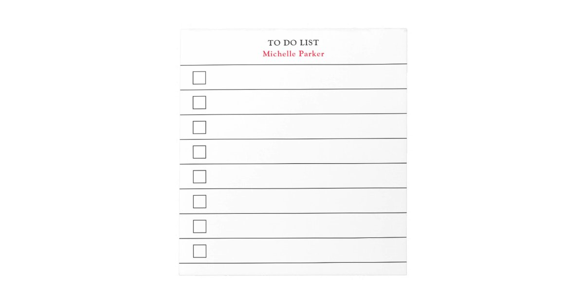 Custom Notepad to Do List Personalized Stationery Memo Pad Stationary Writing  Paper Note Pads MODERN BORDER 