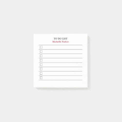 TO DO LIST Minimalist Modern Lined Check Boxes Post_it Notes