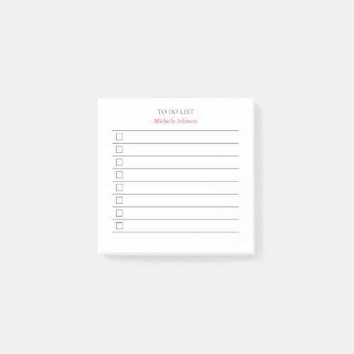 TO DO LIST Minimalist Modern Lined Check Boxes Post_it Notes